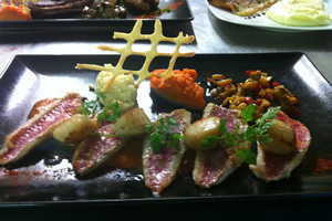 rouget à la plancha à la lucques traiteur