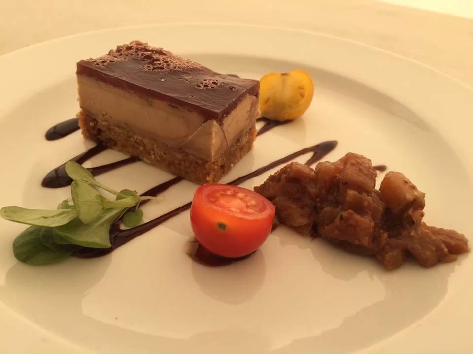 foie-gras et miroir de Porto